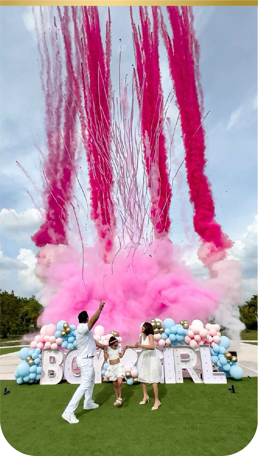 Artificii Gender Reveal — exemplu 7