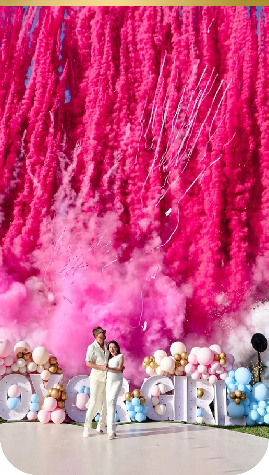 Artificii Gender Reveal — exemplu 3