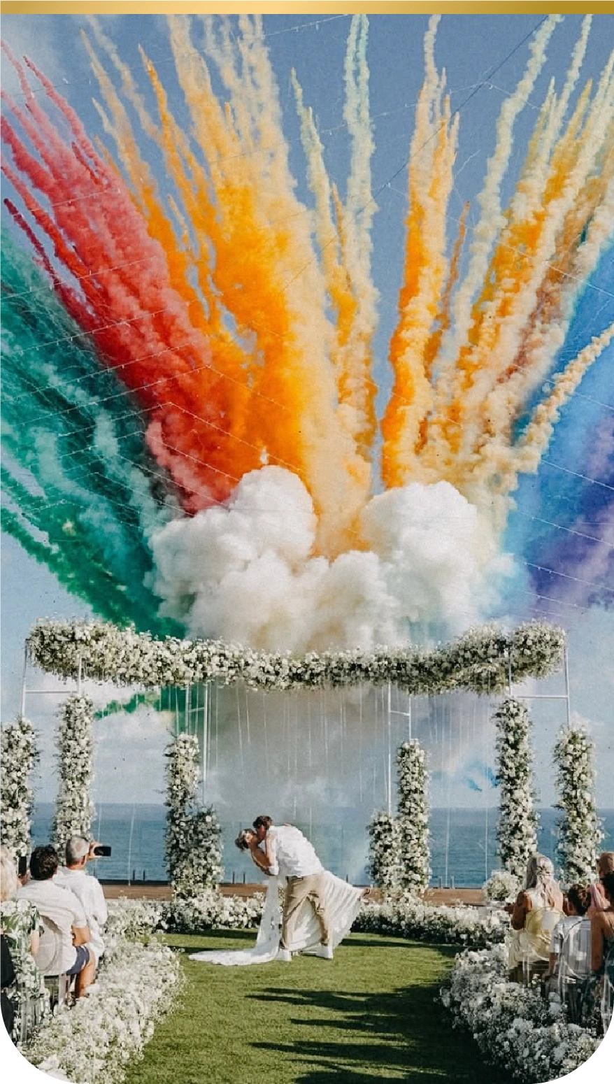 Artificii colorate la cununia civilă — exemplu 6