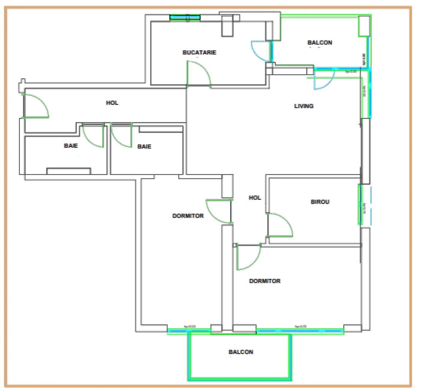 Plan 4 camere C1 / 30