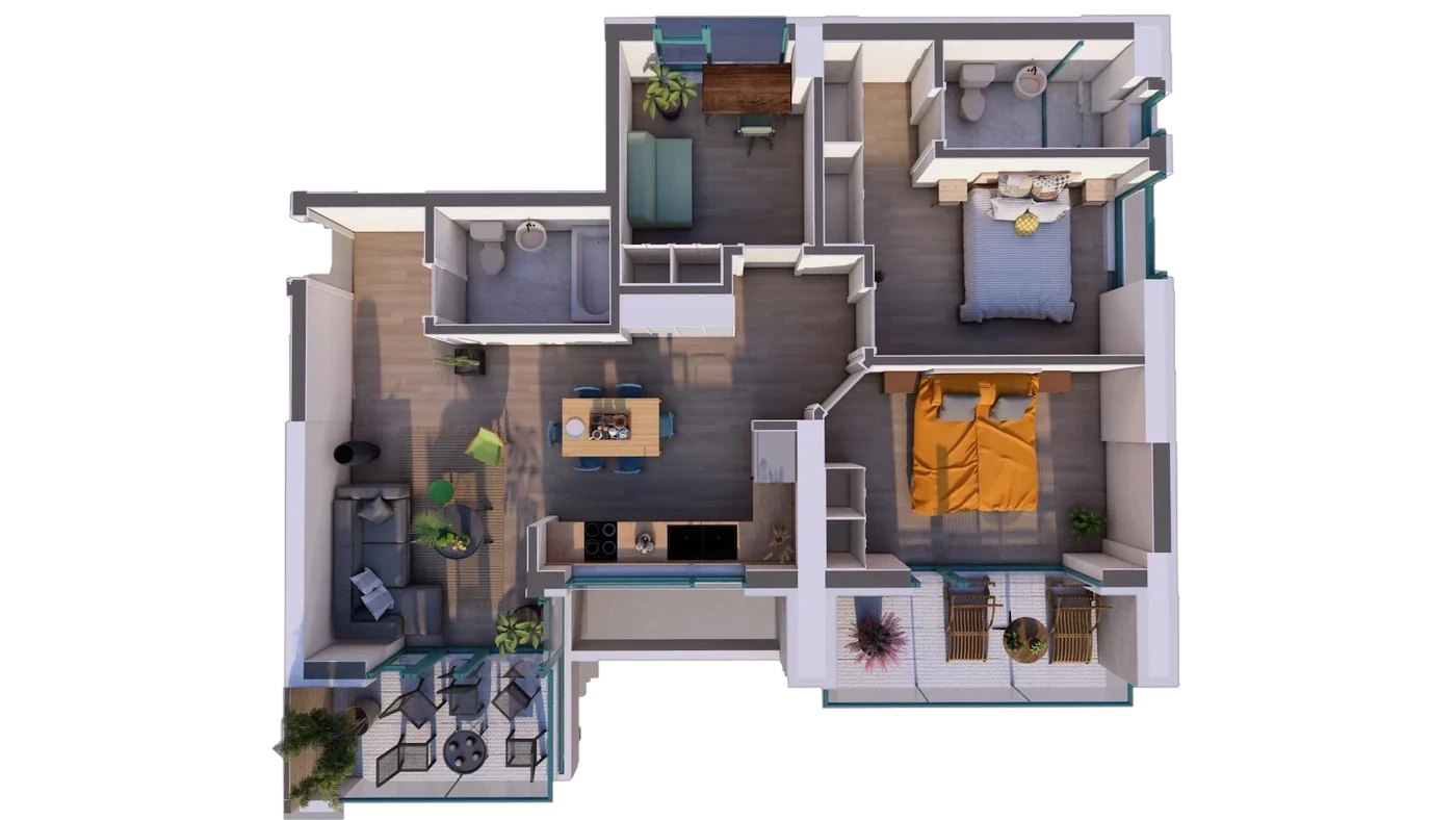 Plan 4 camere C1 / 81