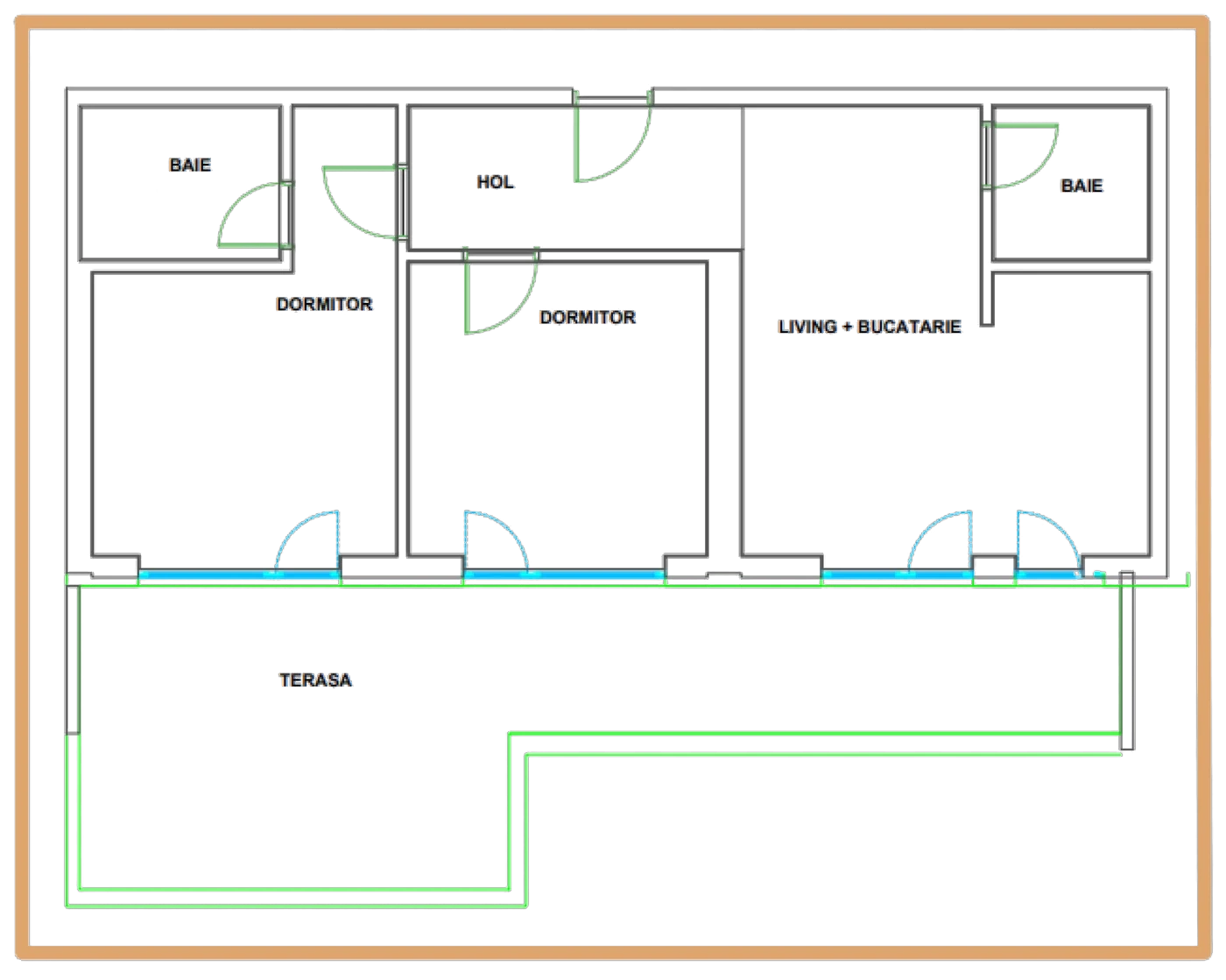 Plan 3 camere C1 / 83