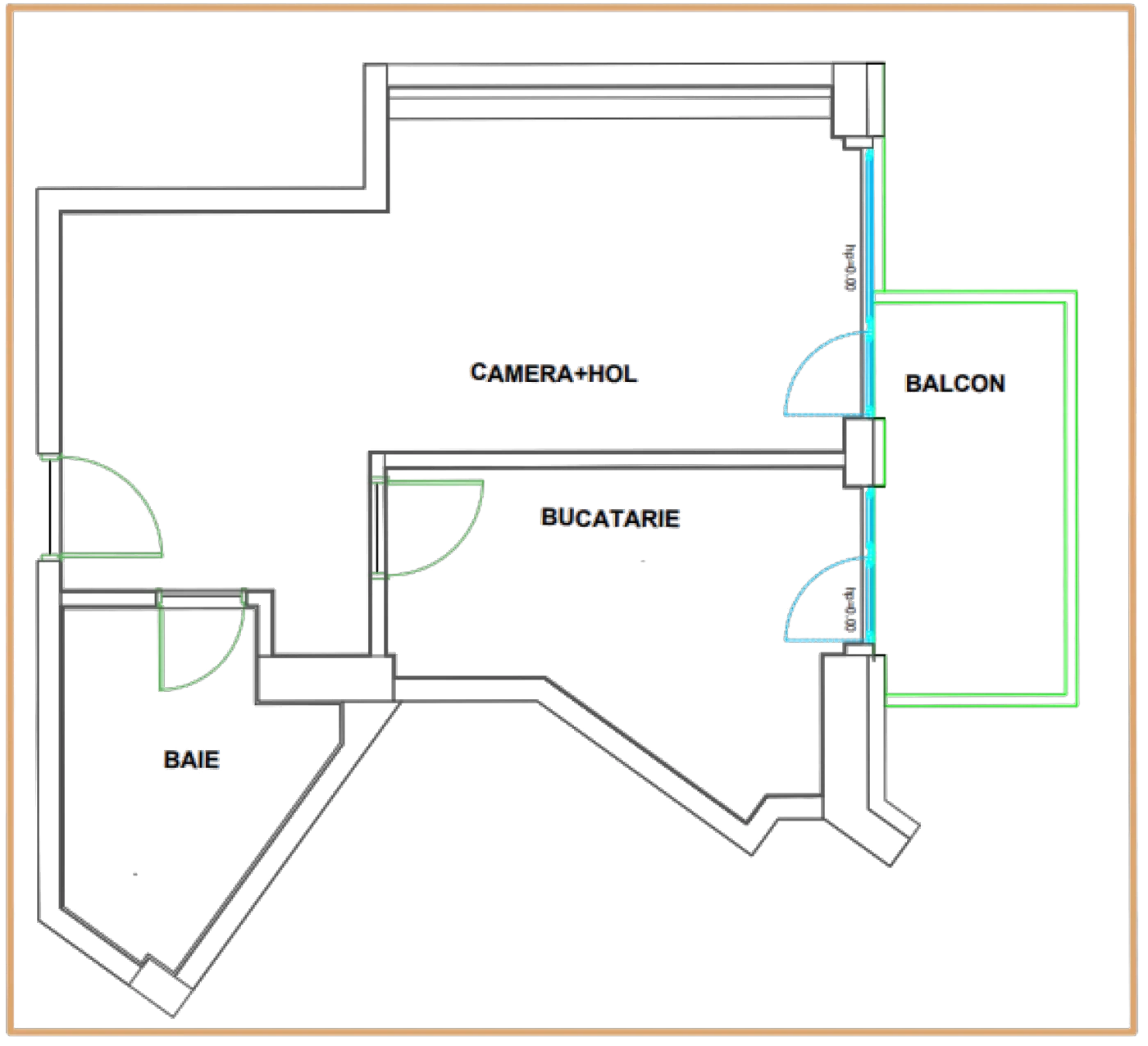 Plan Garsonieră C1 / 91