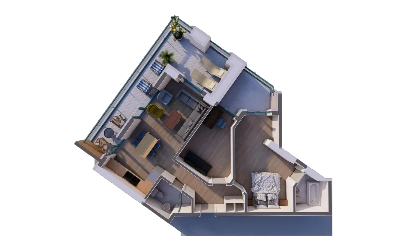 Plan 3 camere C1 / 98