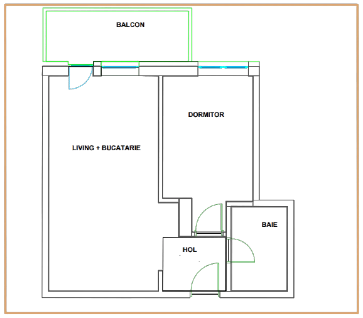 Plan 2 camere C2 / 106