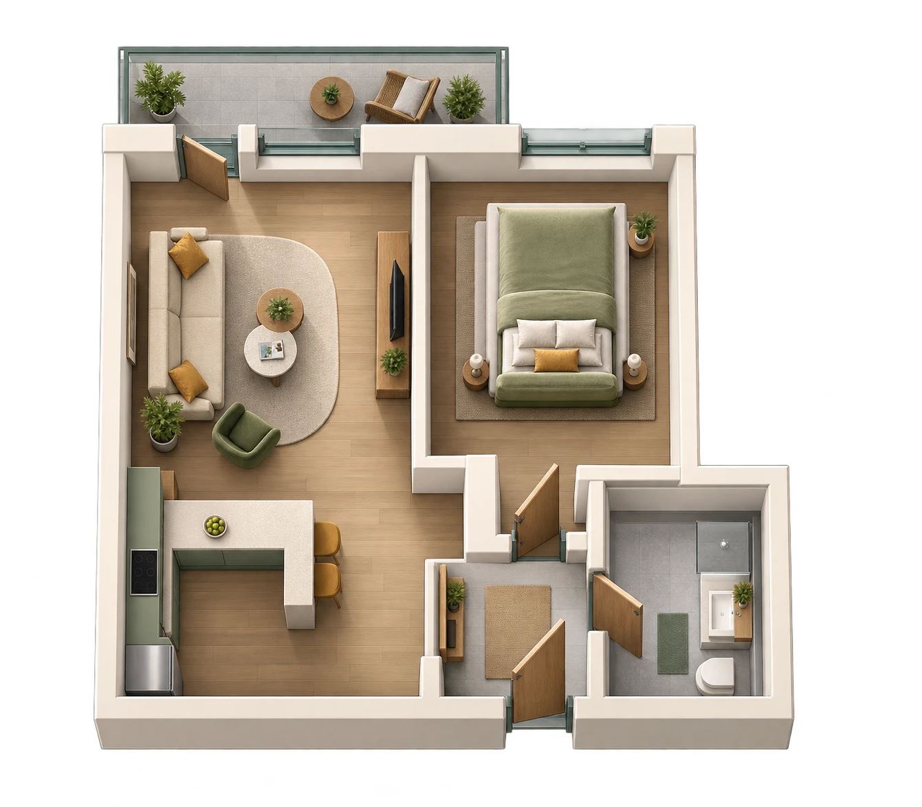 Plan 2 camere C2 / 106