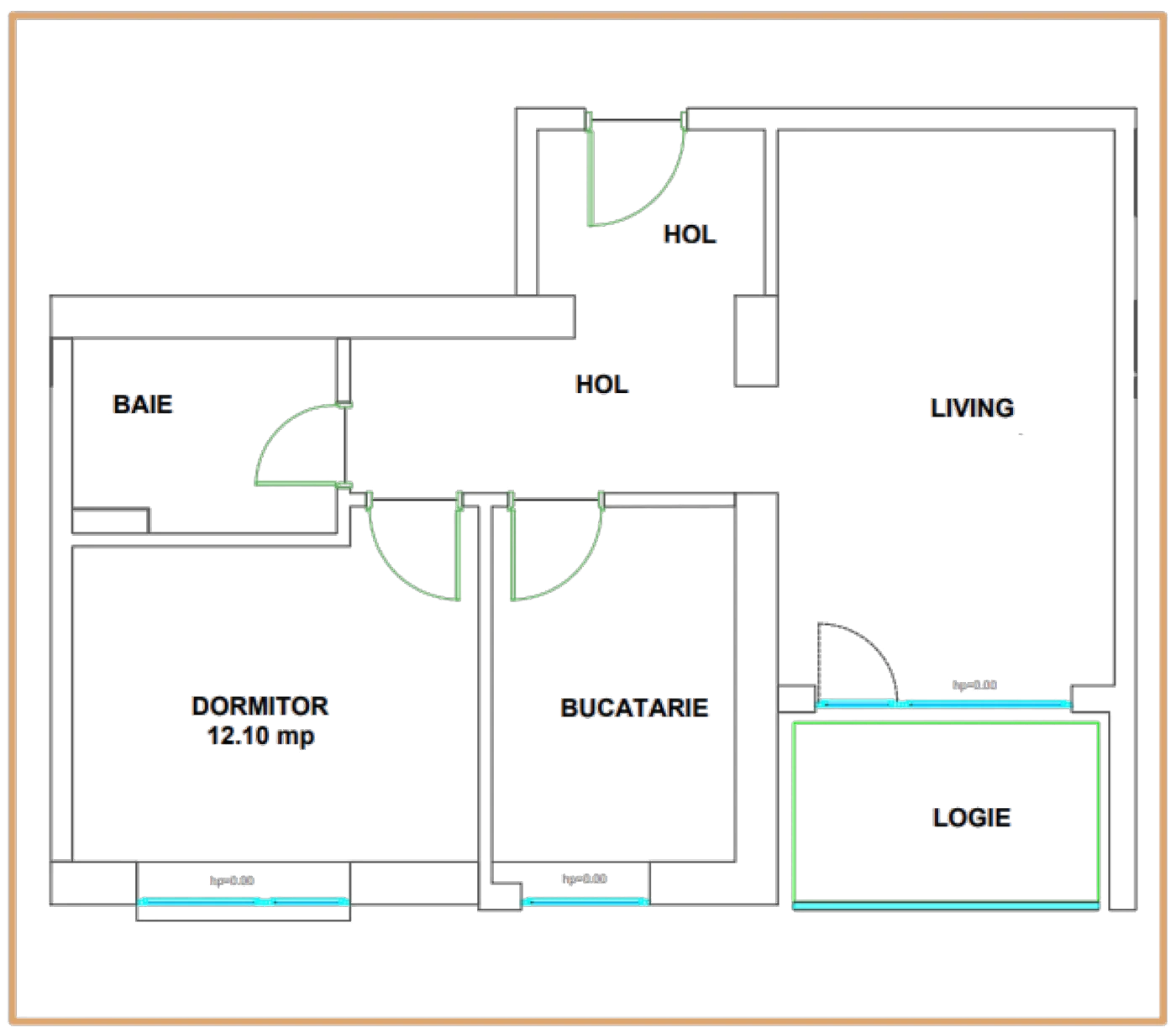 Plan 2 camere C2 / 6