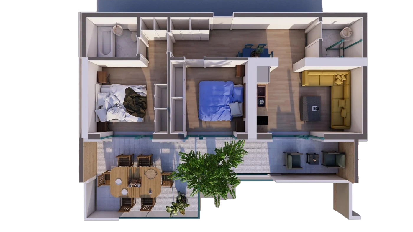 Plan 3 camere C1 / 83