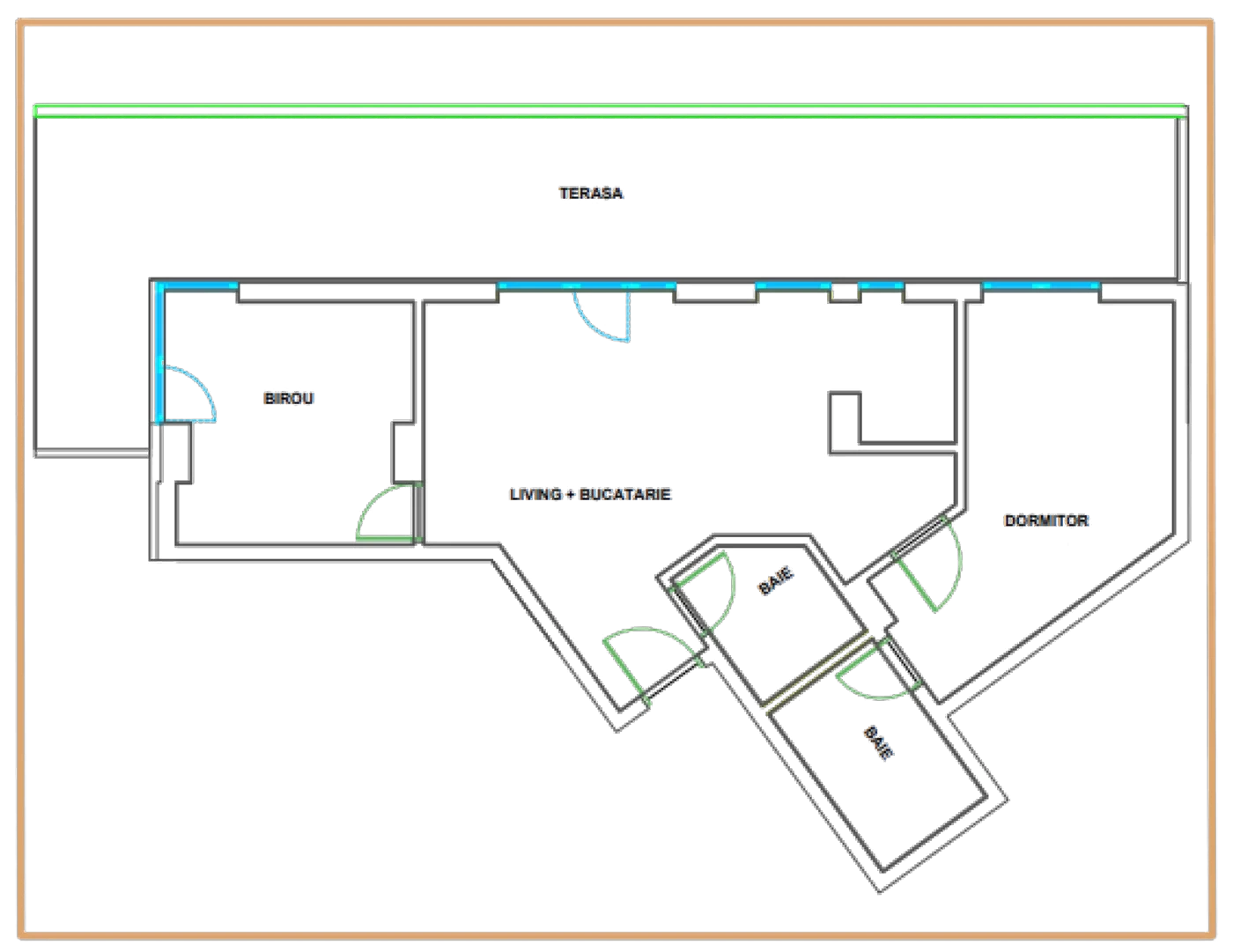 Plan 3 camere C2 / 90