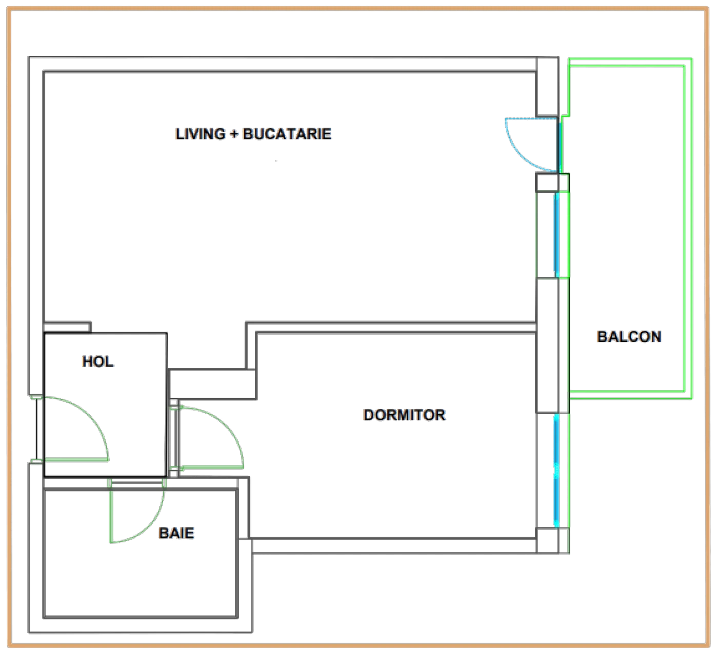 Plan 2 camere C2 / 92