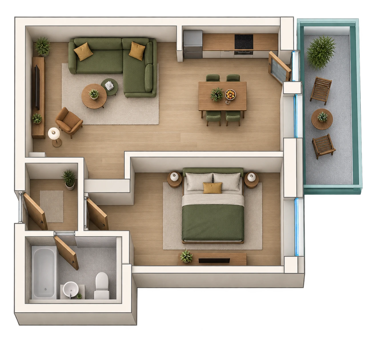 Plan 2 camere C2 / 92